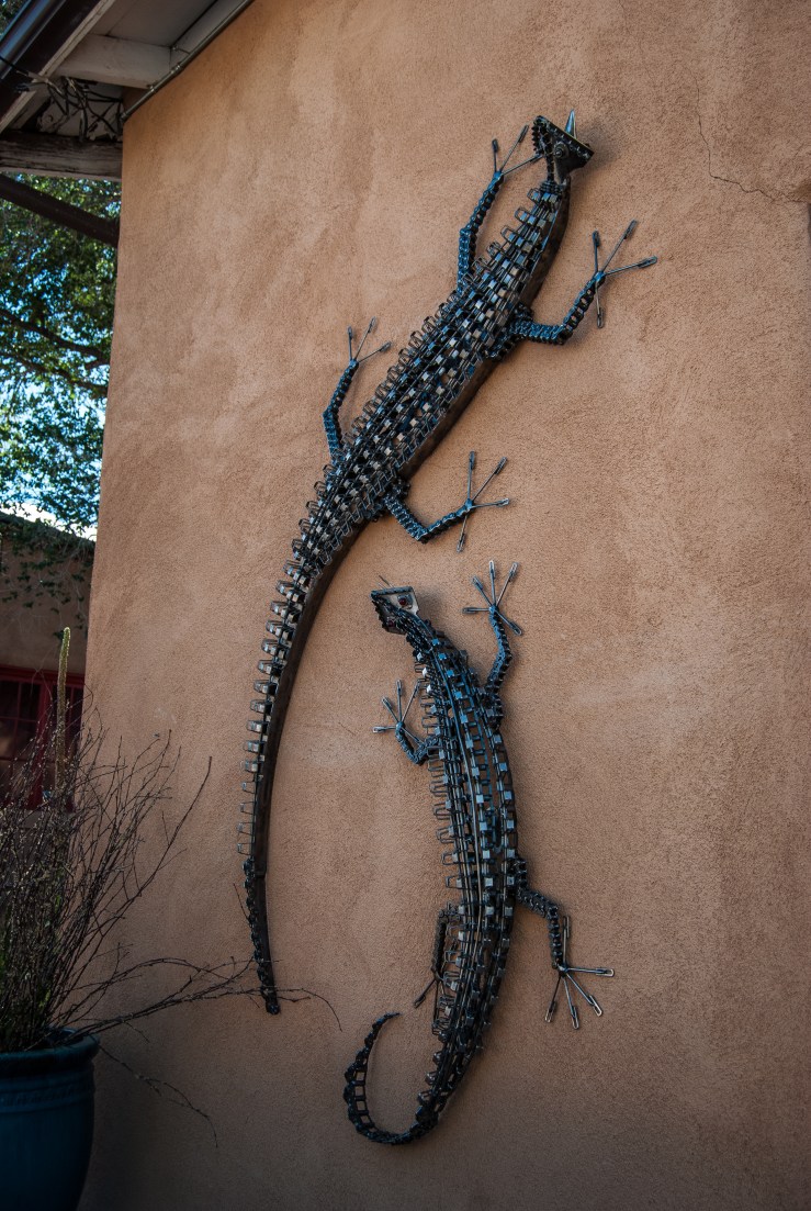 On the exterior walls of the New Concept Gallery