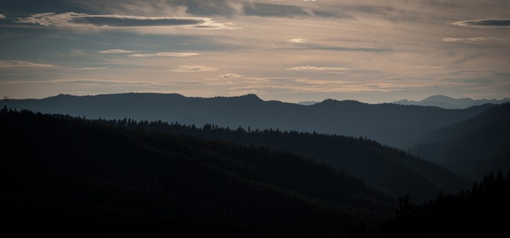 Sunset from the mountaintop.